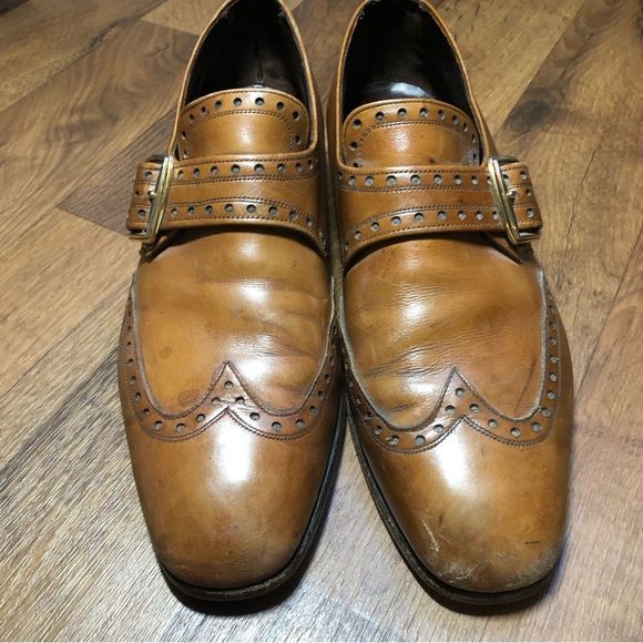 vintage nettleton dress shoes brown size 10 b/d loafers cox shank. main image 8